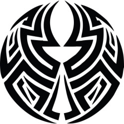rundes Tattoo der Maori